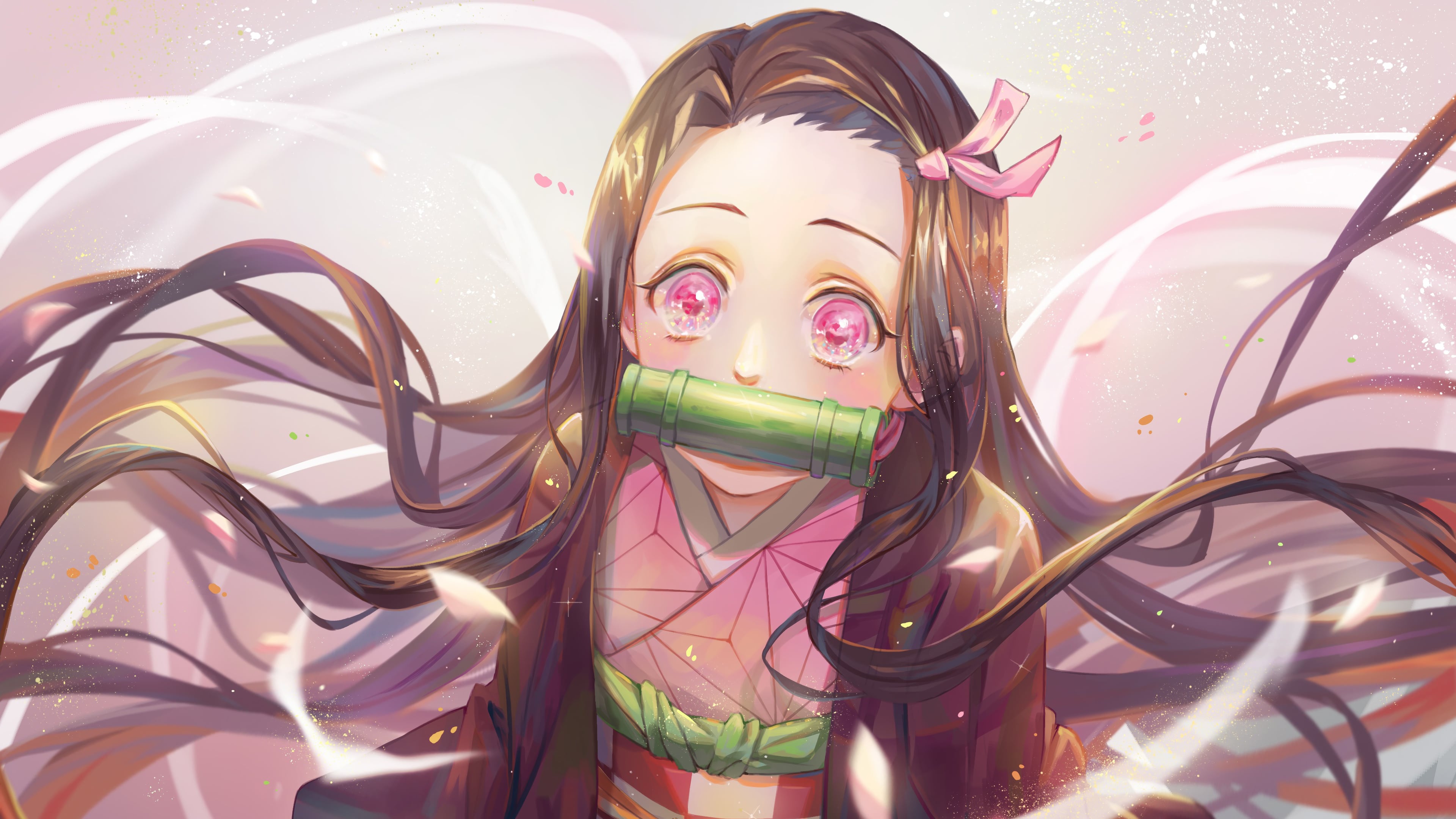 Nezuko Kamado Wallpaper 4K Anime Girl