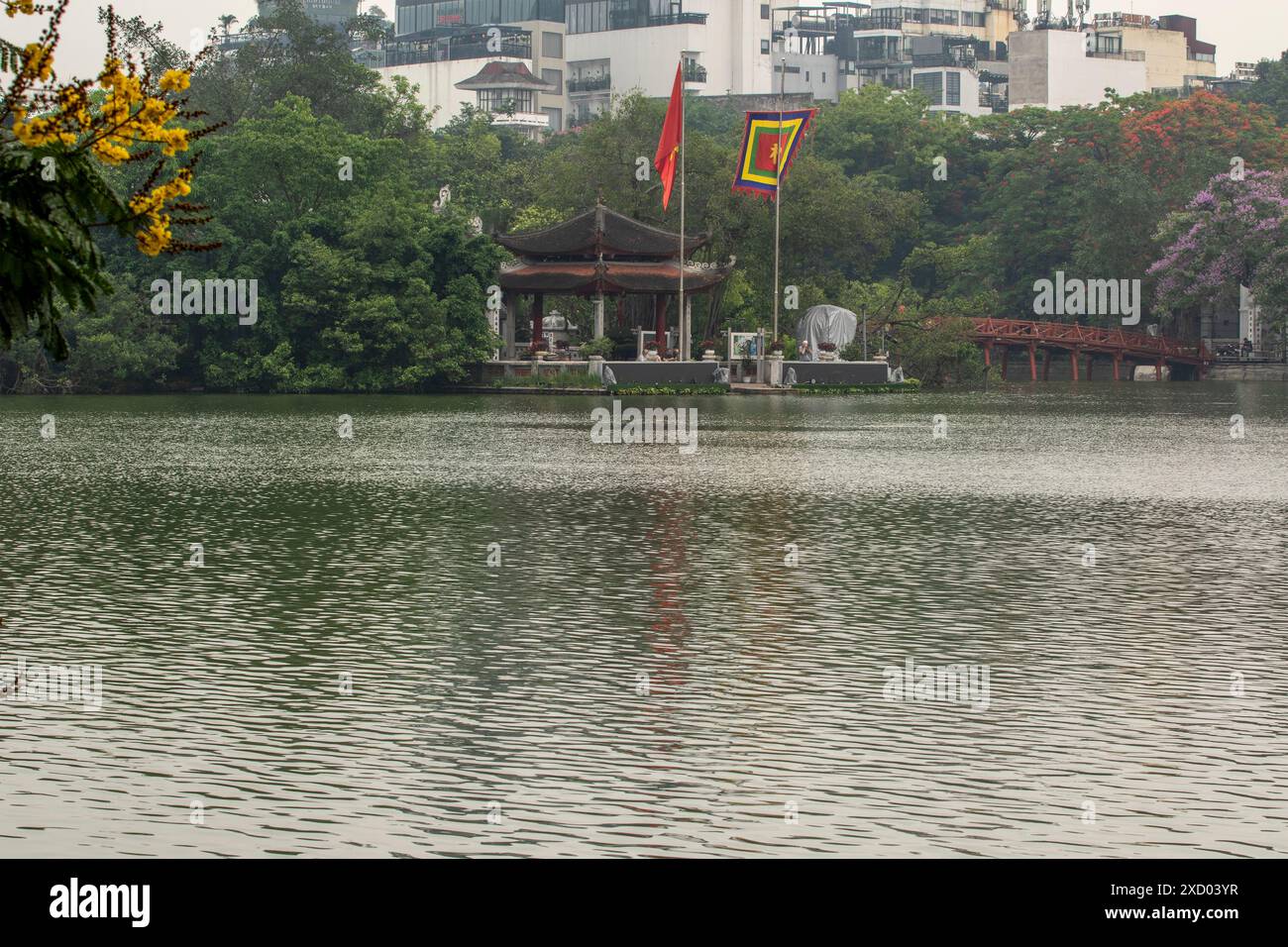 Serene Jade Mountain Temple Hoan Kiem Lake Hanoi Vietnam Alluring Astounding Breathtaking